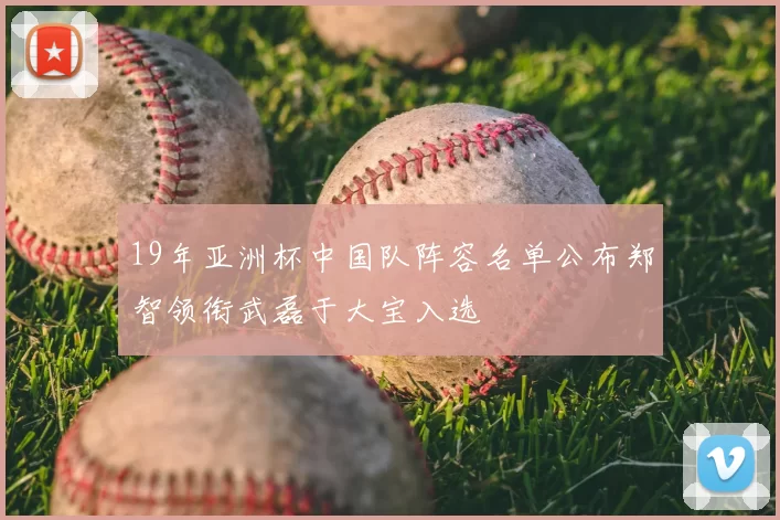 19年亚洲杯中国队阵容名单公布郑智领衔武磊于大宝入选