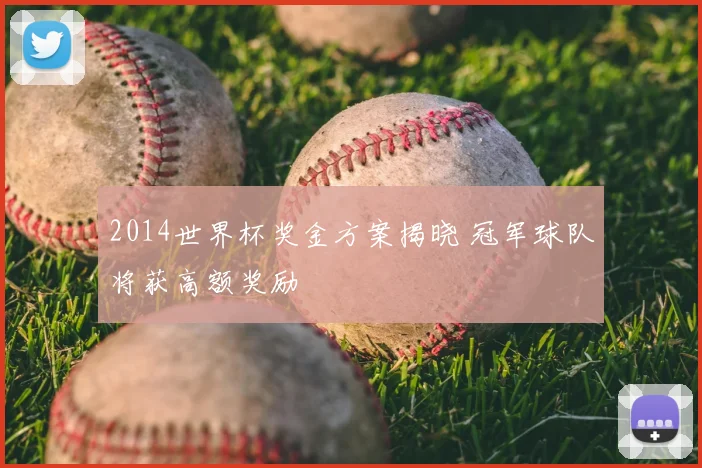 2014世界杯奖金方案揭晓 冠军球队将获高额奖励